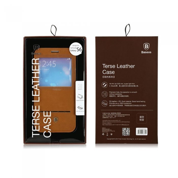 Чохол (книга) Baseus Terse синій для Samsung Galaxy S6 Edge