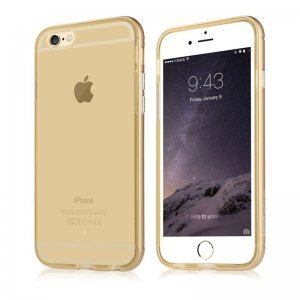 Напівпрозорий чохол Baseus Golden золотий для iPhone 6S