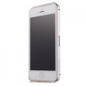 Чехол-бампер Coteetci (на клипсе) серебристый для iPhone 5/5S/SE