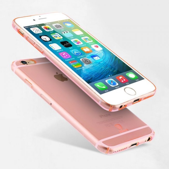 Напівпрозорий чохол Baseus Sky рожевий для iPhone 6/6S Напівпрозорий чохол Baseus Sky рожевий для iPhone 6/6S