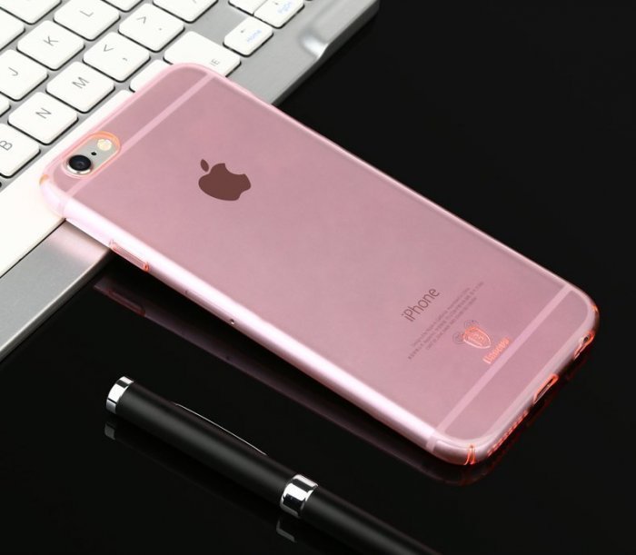 Напівпрозорий чохол Baseus Sky рожевий для iPhone 6/6S Напівпрозорий чохол Baseus Sky рожевий для iPhone 6/6S