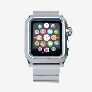 Чехол-ремешок для Apple Watch - LunaTik EPIK 2 LINK серебристый