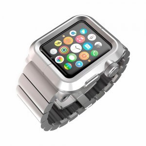 Чехол-ремешок для Apple Watch - LunaTik EPIK 2 LINK серебристый