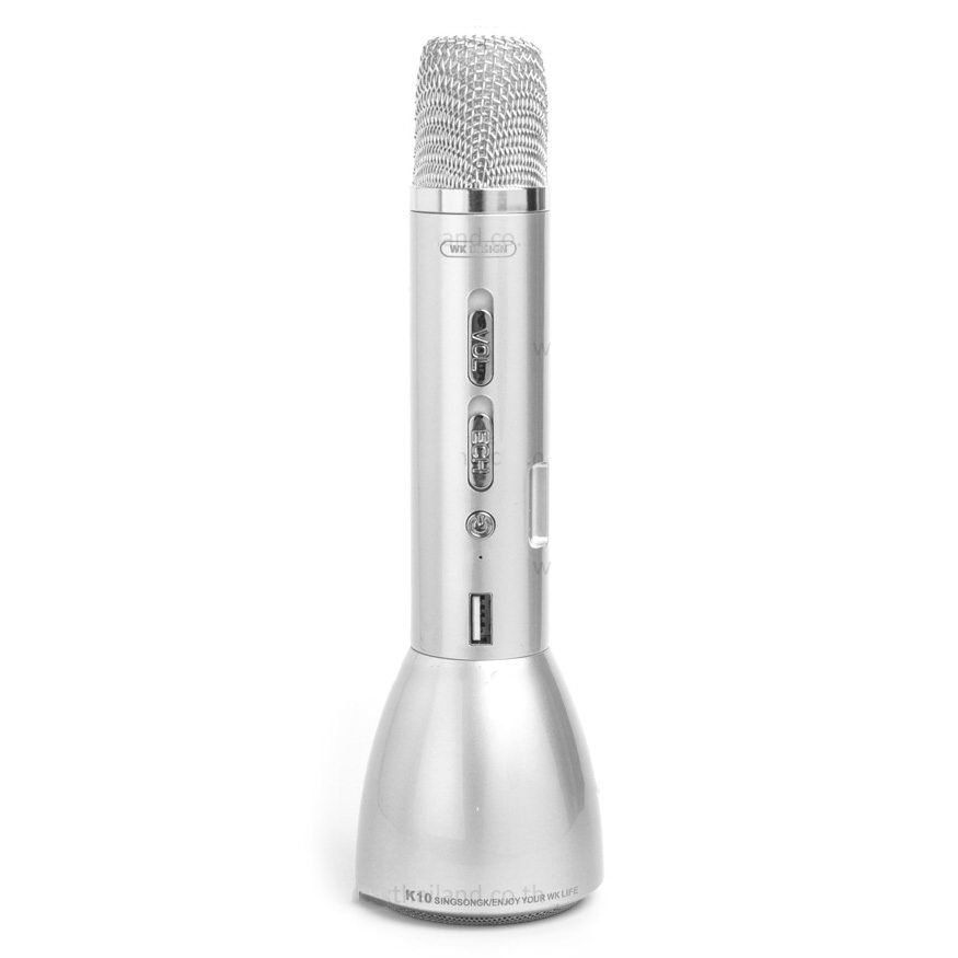 Мікрофон та спікер WK WT-K10 сріблястий