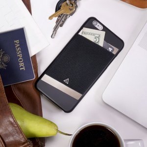 Чехол с отделом для карточек Adonit Wallet черный для iPhone 6 Plus/6s Plus