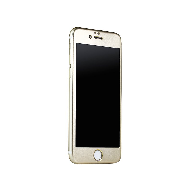 Защитное стекло iBacks Full прозрачный + золотистый для iPhone 6/6S