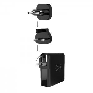 Сетевое беспроводное ЗУ + портативный аккумулятор Adonit Wireless TravelCube черное