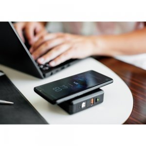 Сетевое беспроводное ЗУ + портативный аккумулятор Adonit Wireless TravelCube Pro черное