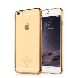 Силиконовый чехол Baseus Shining золотой для iPhone 6/6S