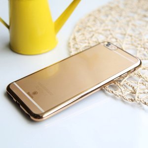 Силиконовый чехол Baseus Shining золотой для iPhone 6/6S