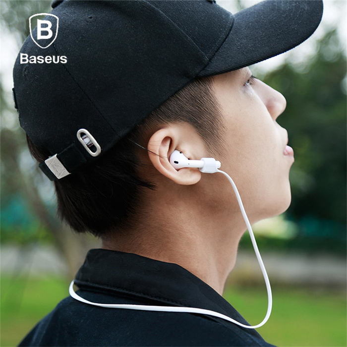 Шнур-фиксатор Baseus Strap белый для наушников Apple AirPods