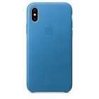 Кожаный чехол светло-синий для iPhone X