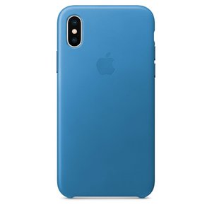 Шкіряний чохол світло-синій для iPhone X