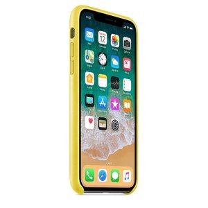 Кожаный чехол желтый для iPhone X