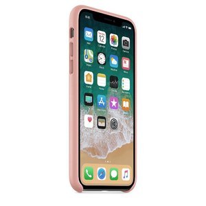 Кожаный чехол розовый для iPhone X