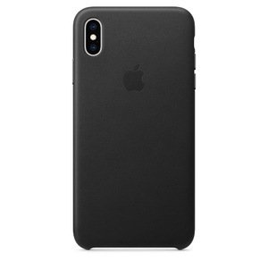 Шкіряний чохол чорний для iPhone XS Max