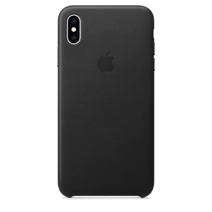 Шкіряний чохол чорний для iPhone XS Max