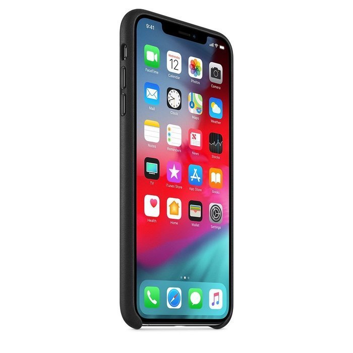 Чехол Apple Leather Case чёрный для iPhone XS Max (реплика) Чехол Apple Leather Case чёрный для iPhone XS Max (реплика)