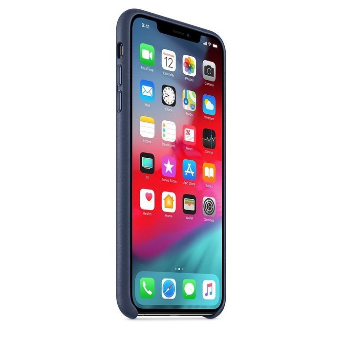Чехол Apple Leather Case темно-синий для iPhone XS Max (реплика) Чехол Apple Leather Case темно-синий для iPhone XS Max (реплика)