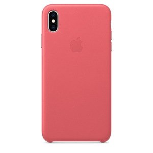 Кожаный чехол розовый для iPhone XS Max