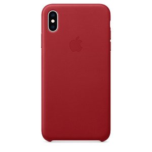 Кожаный чехол красный для iPhone XS Max