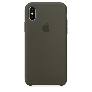 Силиконовый чехол темно-зеленый для iPhone X