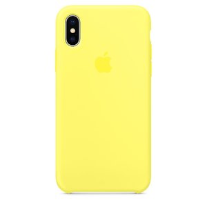Силиконовый чехол желтый для iPhone X