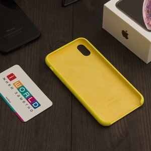 Силиконовый чехол желтый для iPhone X