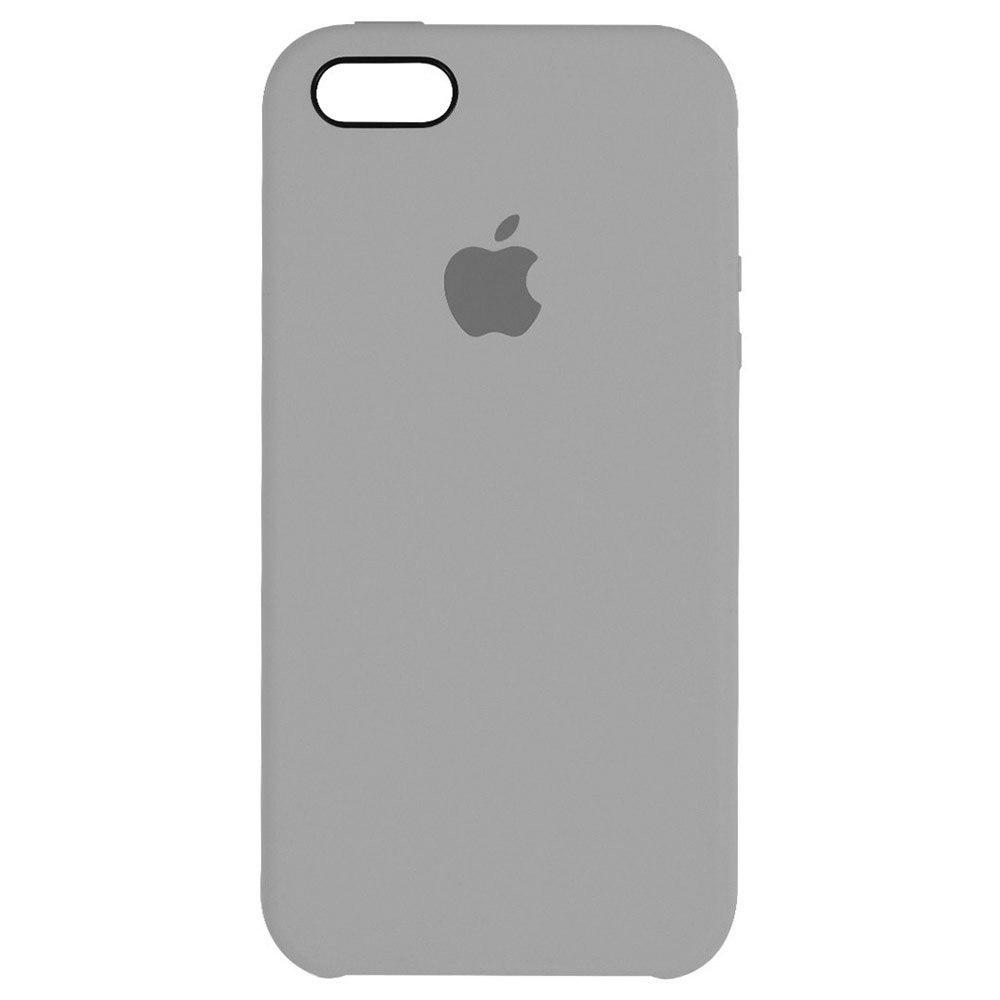 Силиконовый чехол серый для iPhone SE/5/5S