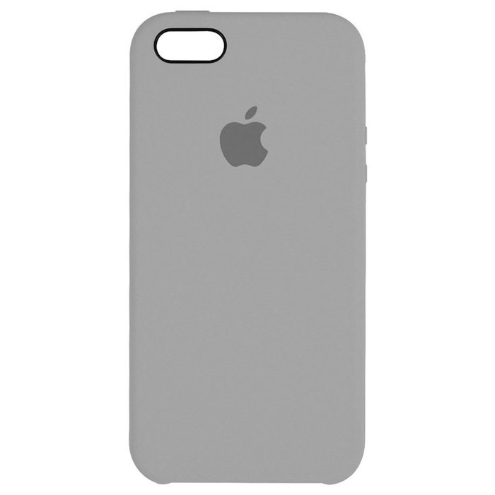 Силиконовый чехол серый для iPhone SE/5/5S