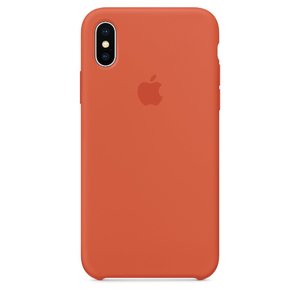 Силиконовый чехол оранжевый для iPhone X