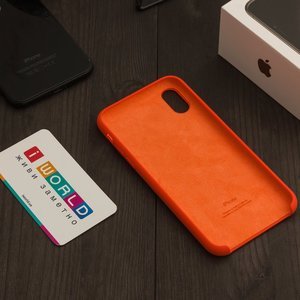 Силіконовий чохол помаранчевий для iPhone X