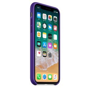 Силиконовый чехол фиолетовый для iPhone X