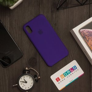 Силиконовый чехол фиолетовый для iPhone X