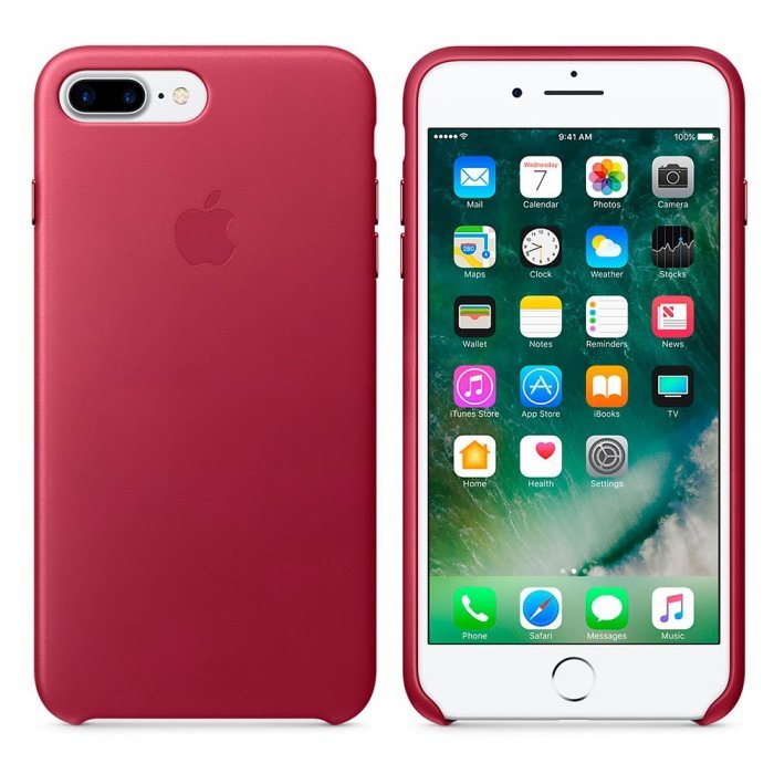 Оригинальный чехол Apple Leather Case бордовый (MPVU2) для iPhone 8 Plus/7 Plus Оригинальный чехол Apple Leather Case бордовый (MPVU2) для iPhone 8 Plus/7 Plus