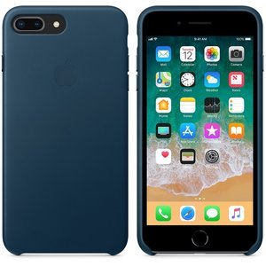 Оригінальний чохол Apple Leather Case синій (MQHR2) для iPhone 8 Plus/7 Plus
