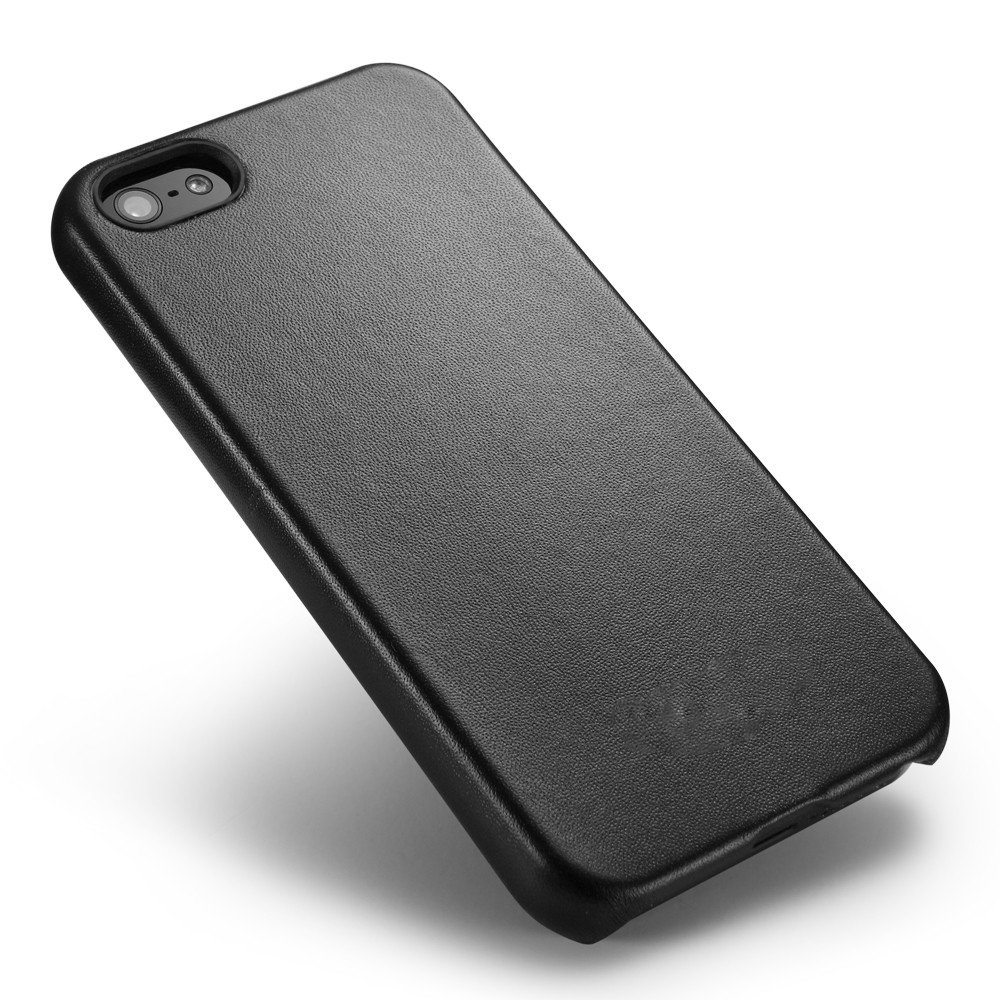 Чехол-накладка для Apple iPhone 5/5S - Leather Hard Case черный