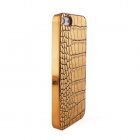 Чехол-накладка для Apple iPhone 5/5s - Leather Hard Case kind croco золотистый