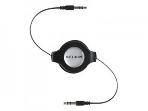 Аудиокабель Belkin Retractable Car Stereo черный