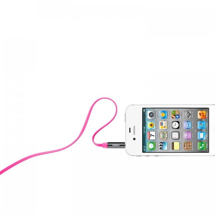 Аудиокабель Belkin 0.9м розовый Аудиокабель Belkin 0.9м розовый