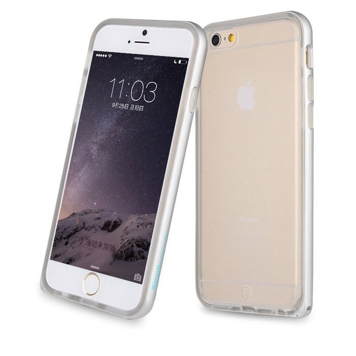 Чехол Baseus Fusion серебристый для iPhone 6S Plus/6 Plus Чехол Baseus Fusion серебристый для iPhone 6S Plus/6 Plus