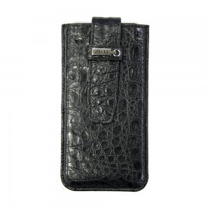 Кожаный чехол (карман) ZILLI кожа крокодила, черный для iPhone 6/6S/7