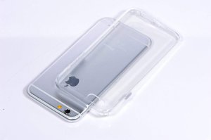 Силиконовый чехол COTEetCI ABS прозрачный + серебристый для iPhone 6/6S