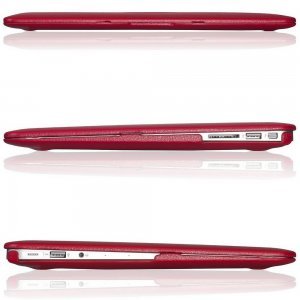 Чохол для Apple MacBook Air 13" - Kuzy Leather Hard Case червоний