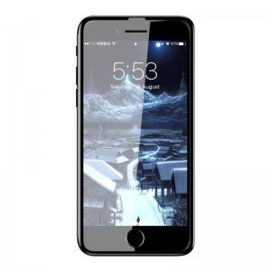 Захисне скло Baseus 0.23mm Silk-screen глянсове, чорне для iPhone 6/6S/7/8
