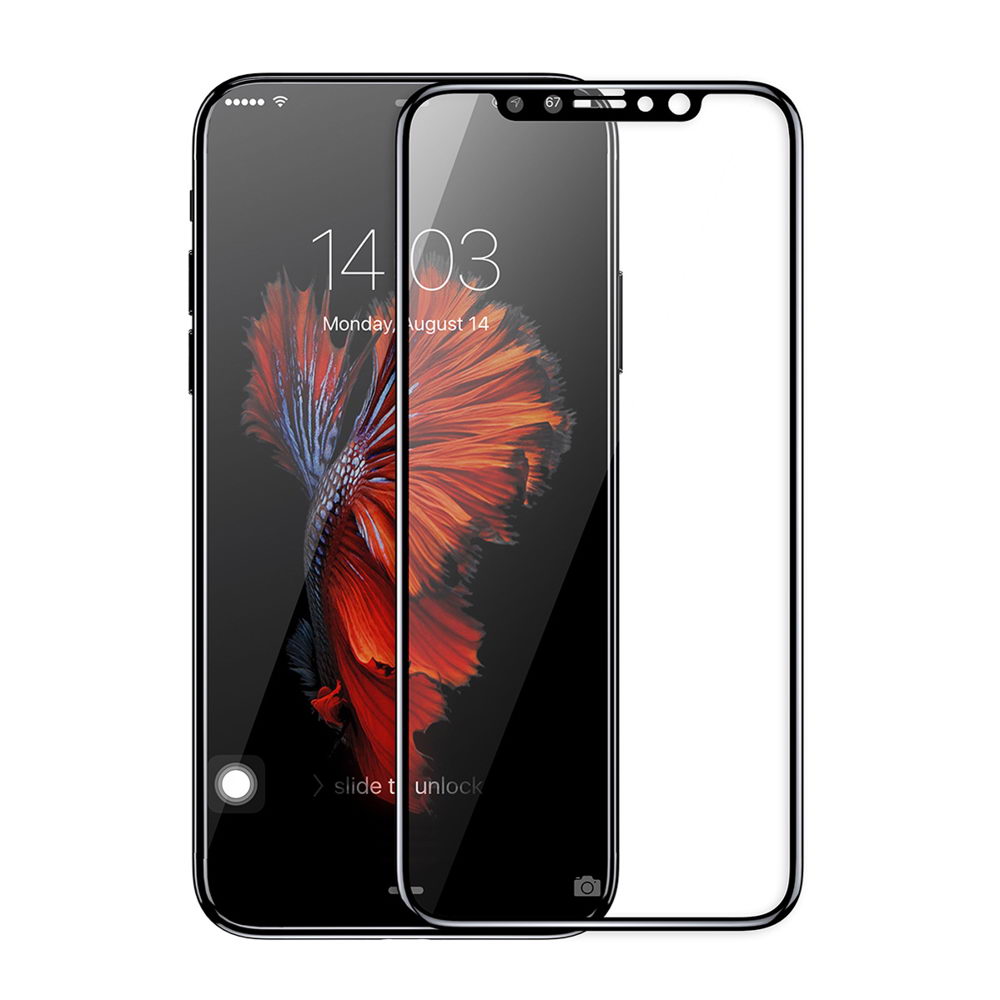 Защитное стекло Baseus 0.23mm PET Soft 3D черное для iPhone X/XS/11 Pro