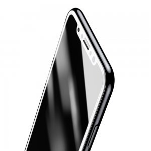 Захисне скло Baseus 0.3mm Silk-screen 3D Arc глянсове, біле для iPhone X/XS/11 Pro
