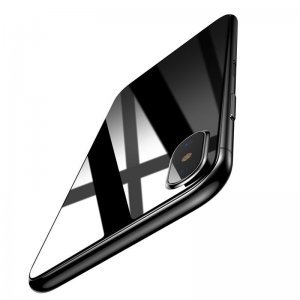 Захисне скло Baseus 0.3мм, чорне для корпусу iPhone X/XS