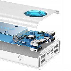 Портативный аккумулятор Baseus Amblight Quick Charge & Large Power Digital Display Power Bank 33W (PD3.0+QC3.0) 30000mAh белый