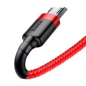 Micro-USB кабель Baseus Cafule 2.4A 1м червоний